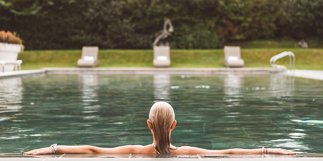 Relaxing in Lower Mill Spa Pool